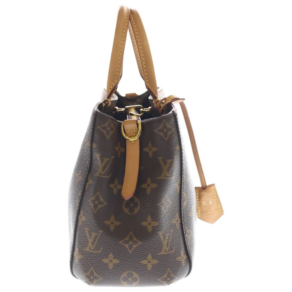 Louis Vuitton Monogram Mont Gne BB Leather 2-Way Bag Brown — view 3