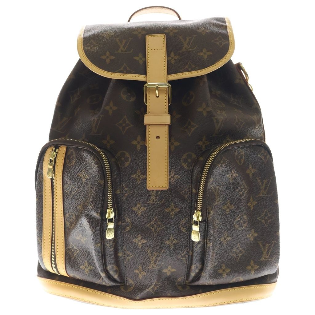 Louis Vuitton Monogram Sac de Bosford Leather Backpack Brown