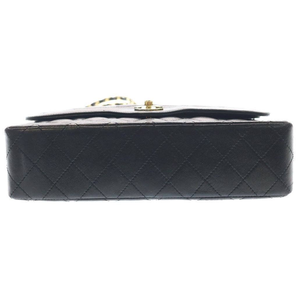 Chanel Quilted Limited Edition Lambskin Leather Double Flap Chain Shoulder — view 4