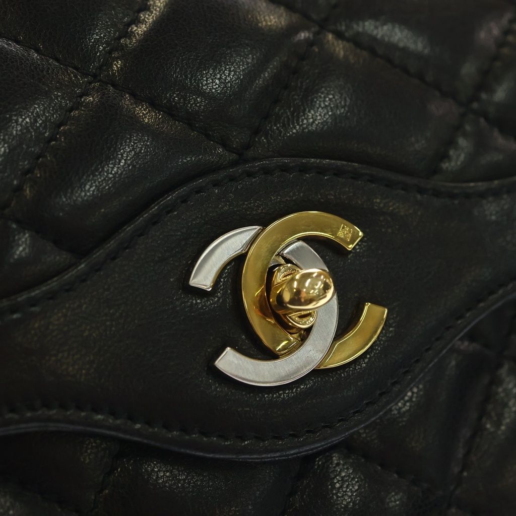 Chanel Quilted Limited Edition Lambskin Leather Double Flap Chain Shoulder — view 6