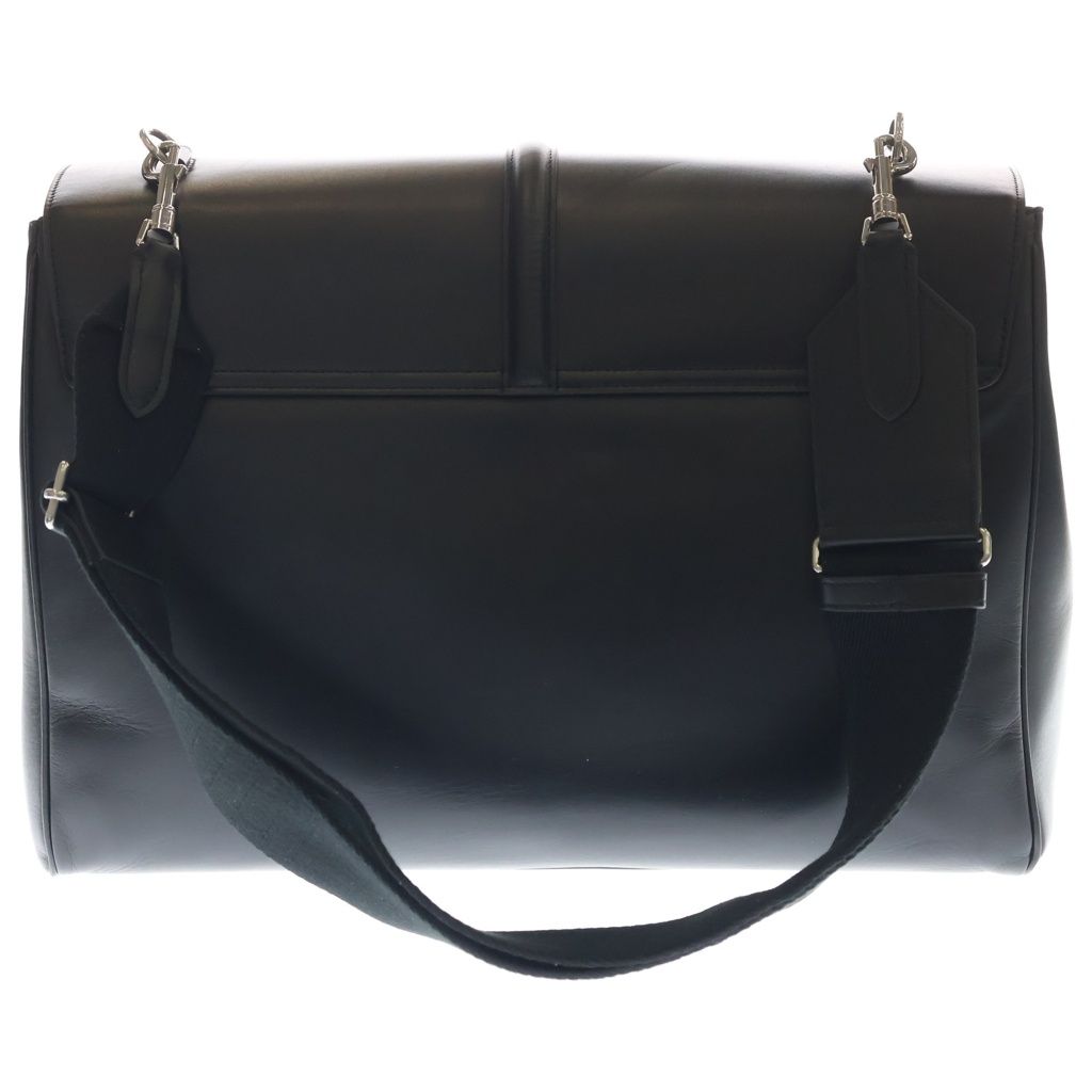 Celine 16 Seeds Large Pull Shoulder Bag Black Leather Silver — view 2