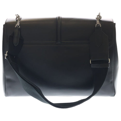 Celine 16 Seeds Large Pull Shoulder Bag Black Leather Silver — view 2
