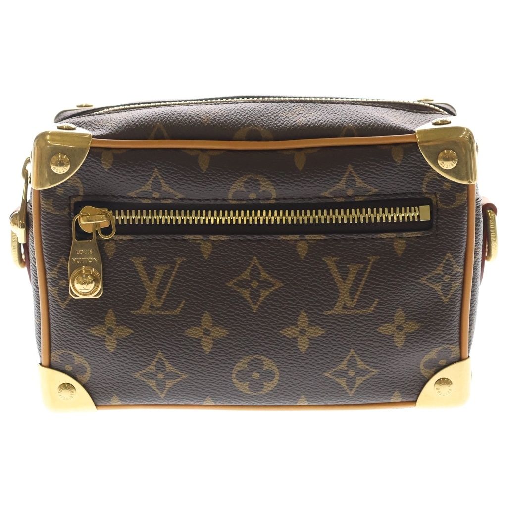 Louis Vuitton Monogram Mini Soft Trunk Leather Shoulder Bag Brown