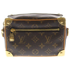 Louis Vuitton Monogram Mini Soft Trunk Leather Shoulder Bag Brown