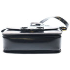 Celine Tee Ncueil Triomphe Smo le Shoulder Bag Black Leather — view 4