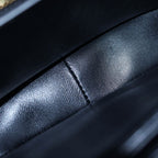 Celine Tee Ncueil Triomphe Smo le Shoulder Bag Black Leather — view 7