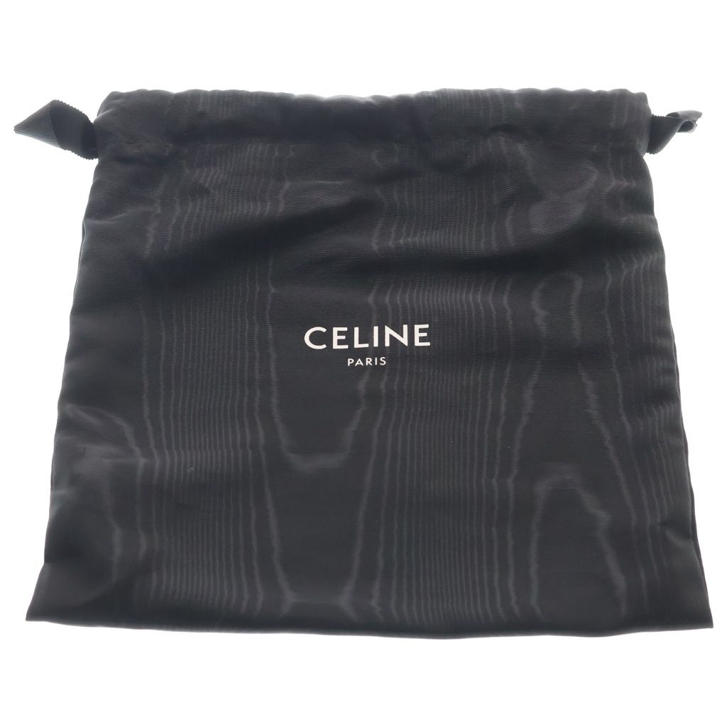Celine Tee Ncueil Triomphe Smo le Shoulder Bag Black Leather — view 8