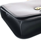 Celine Triomphe Frame Shoulder Bag Black Leather Gold — view 5