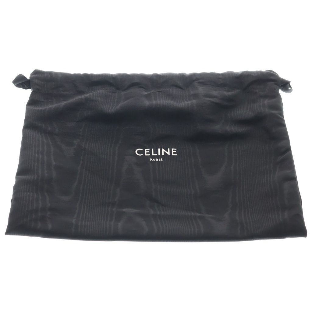 Celine Triomphe Frame Shoulder Bag Black Leather Gold — view 8