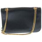 Celine Triomphe Frame Shoulder Bag Black Leather Gold — view 2
