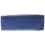 Fendi Peekaboo Selleria Leather Shoulder Bag Blue