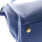 Fendi Peekaboo Selleria Leather Shoulder Bag Blue