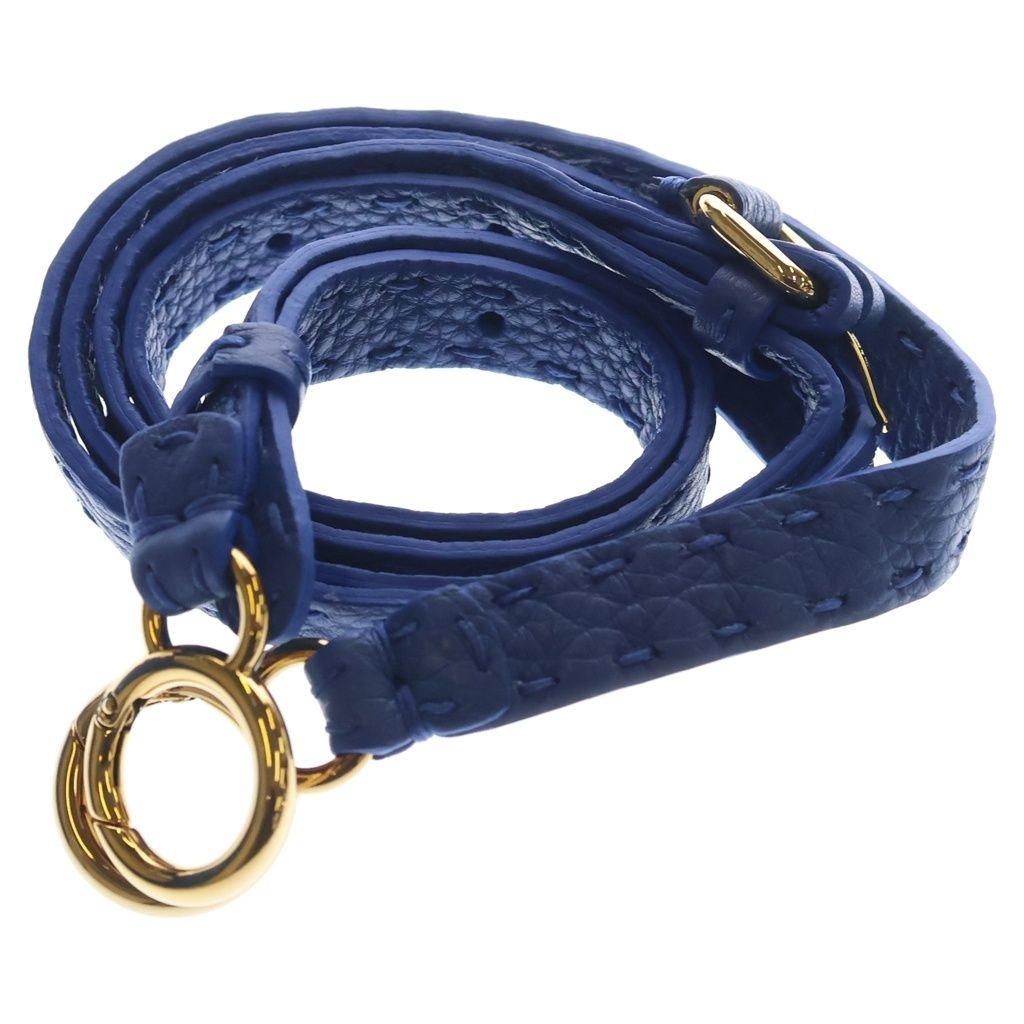 Fendi Peekaboo Selleria Leather Shoulder Bag Blue