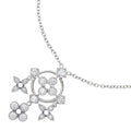 Louis Vuitton Pendentif Monogram Diamond Necklace 18k White Gold