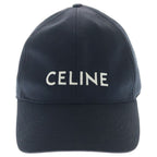 Celine Embroidered Logo Baseball Cap Embroidery Hat Black — view 4