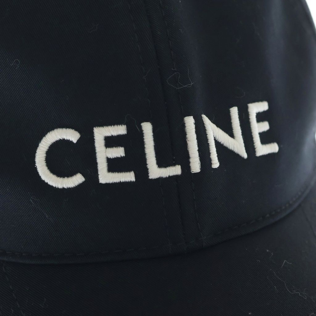 Celine Embroidered Logo Baseball Cap Embroidery Hat Black — view 5