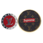 Louis Vuitton Supreme City Badge Broach Set Brooch Monogram Box Logo Brown