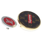 Louis Vuitton Supreme City Badge Broach Set Brooch Monogram Box Logo Brown — view 4