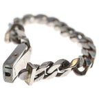 Gucci Chain Logo Plate Bracelet Silver — view 5