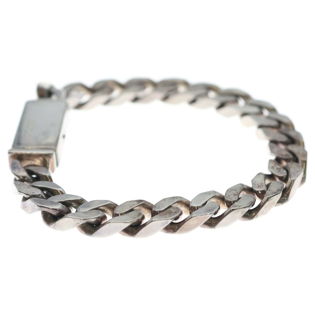 Gucci Chain Logo Plate Bracelet Silver — view 4