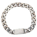 Gucci Chain Logo Plate Bracelet Silver