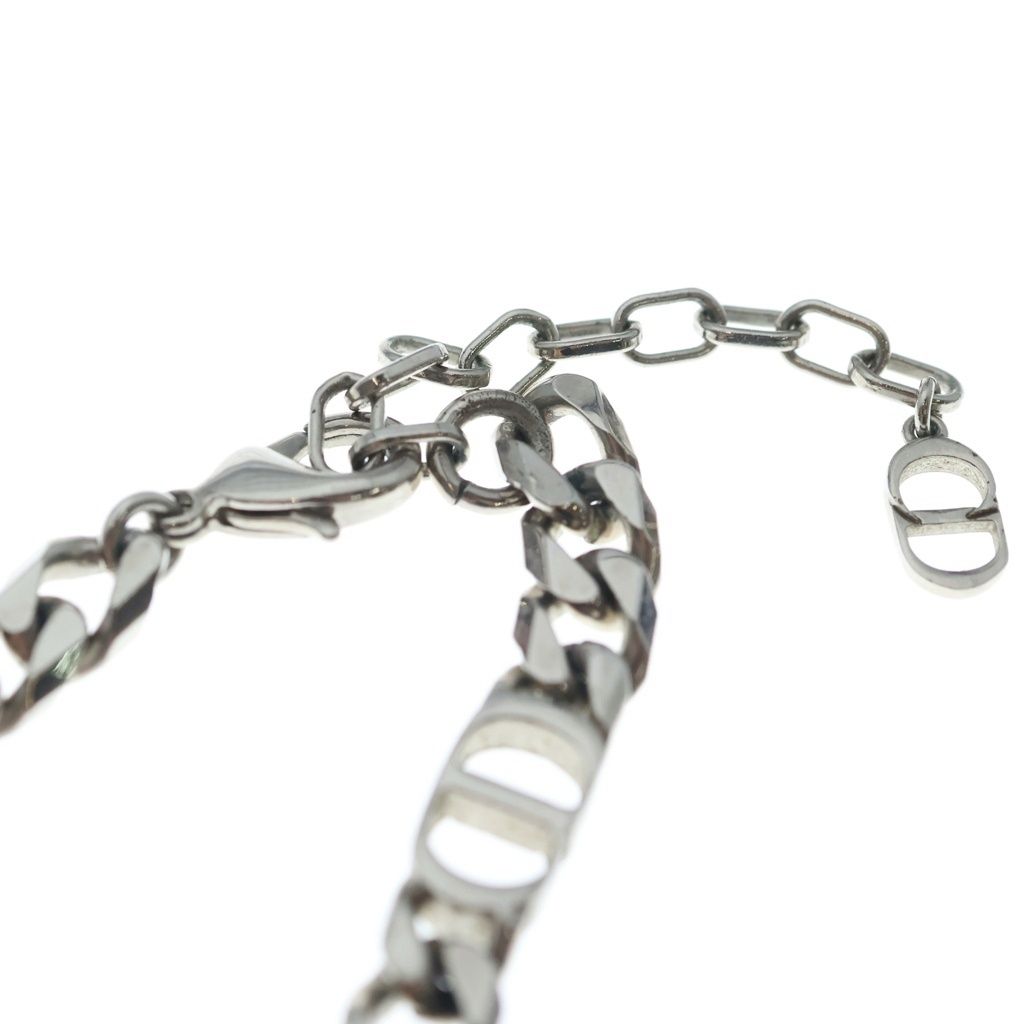 Dior CD Logo Icon Chain Link Necklace Silver — view 4