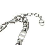 Dior CD Logo Icon Chain Link Necklace Silver — view 4