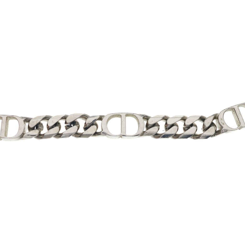 Dior CD Logo Icon Chain Link Necklace Silver — view 3
