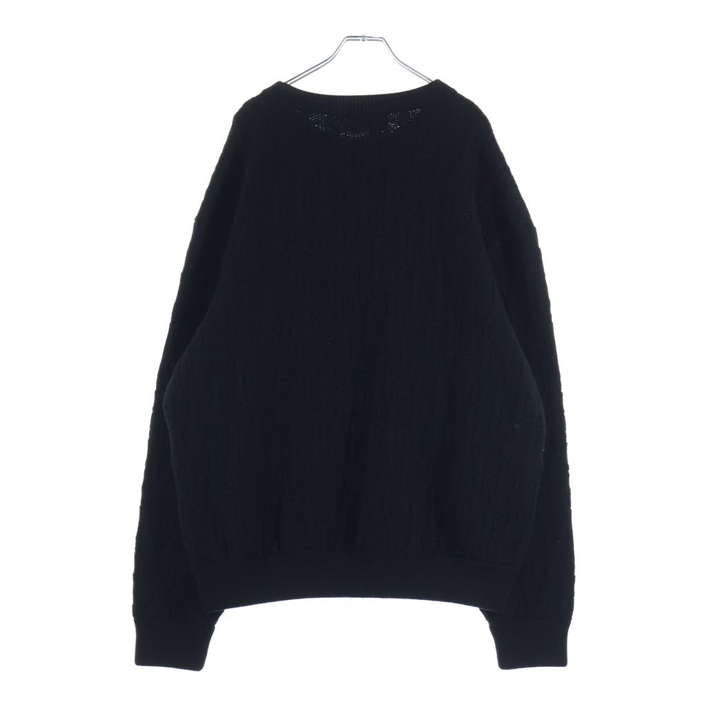 Dior Oblique Sweater All Over Pattern Crew Neck Knit Black — view 2