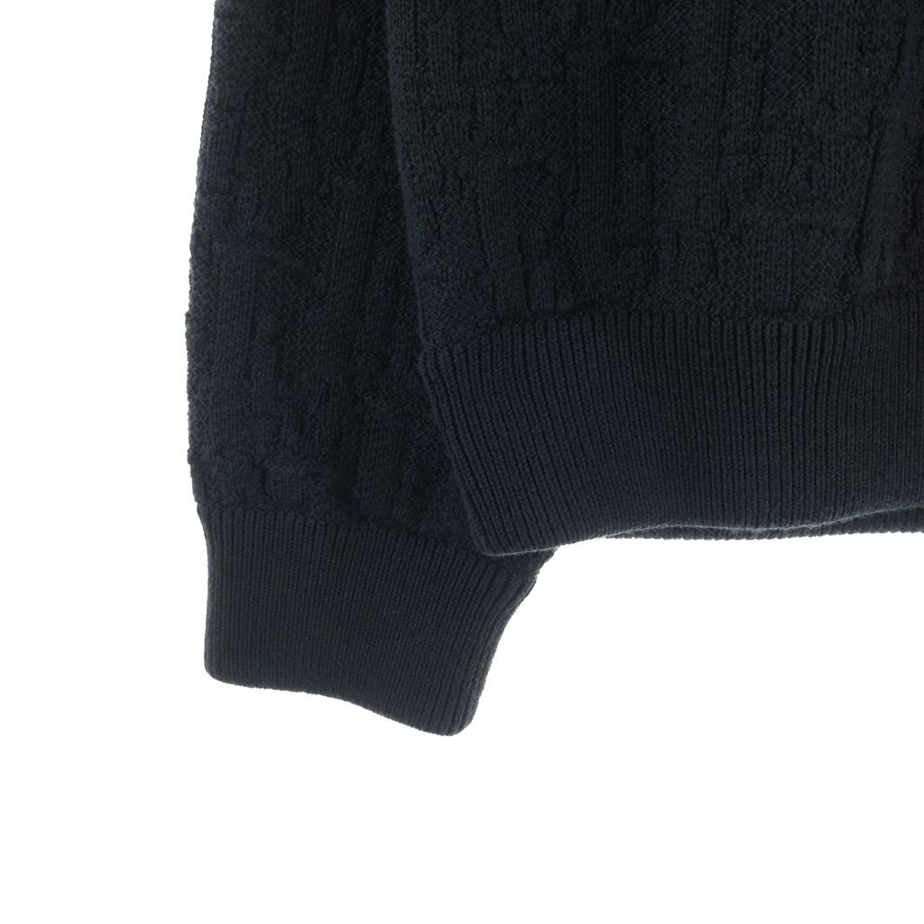 Dior Oblique Sweater All Over Pattern Crew Neck Knit Black — view 5