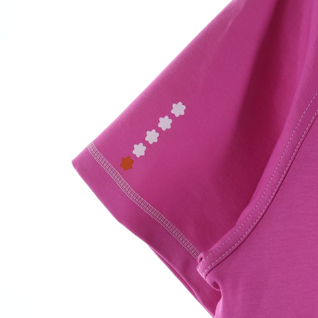 Hermes Micro Cartouche Blue Noir Short Sleeve T-Shirt Pink — view 4