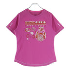 Hermes Micro Cartouche Blue Noir Short Sleeve T-Shirt Pink