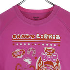 Hermes Micro Cartouche Blue Noir Short Sleeve T-Shirt Pink — view 3