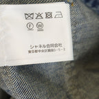 Chanel Rhinestone CC Button Washed Denim Blouse Indigo — view 8
