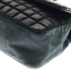 Chanel Choco Bar Chain Shoulder Bag S Flap Black Lambskin Silver — view 5