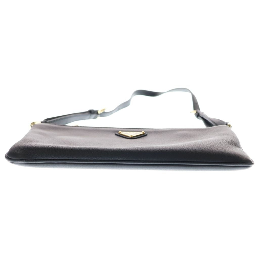 Prada Mini Shoulder Bag Black Leather Gold — view 4