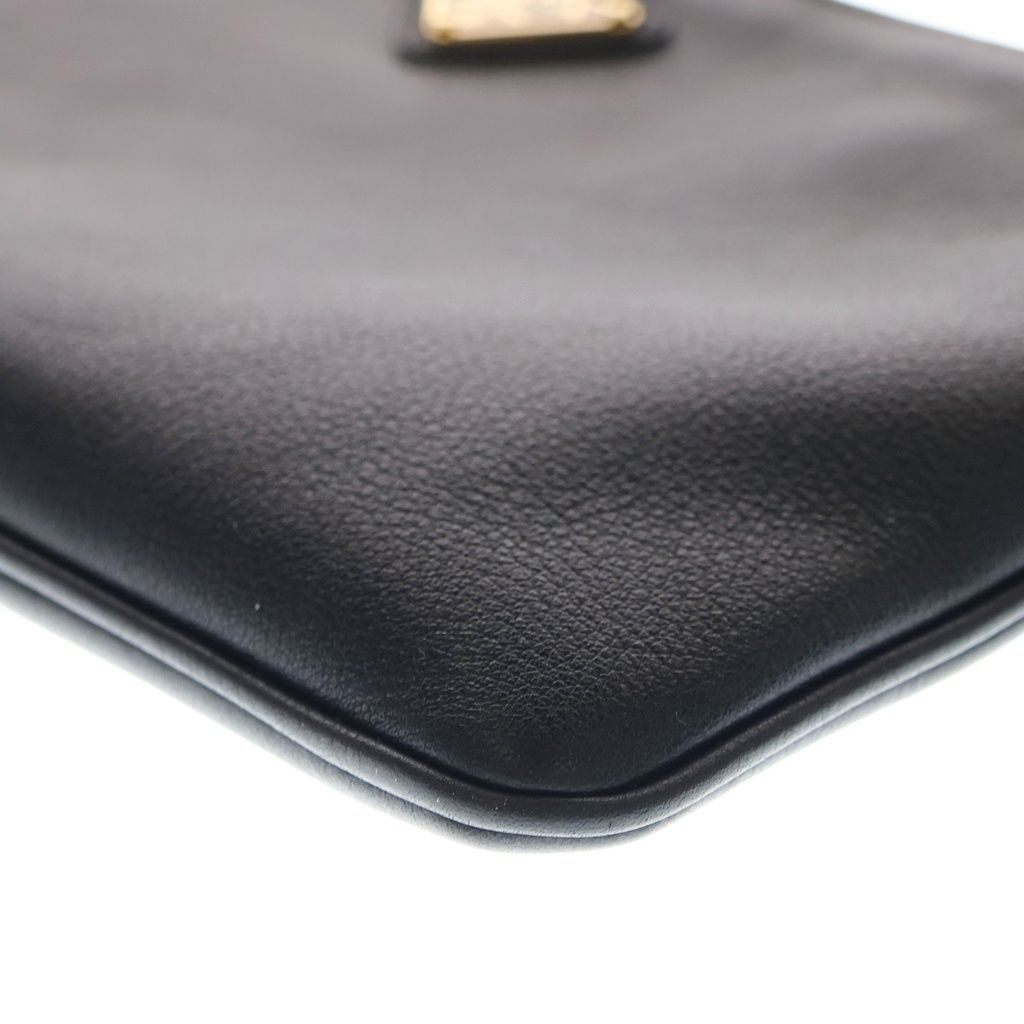 Prada Mini Shoulder Bag Black Leather Gold — view 5