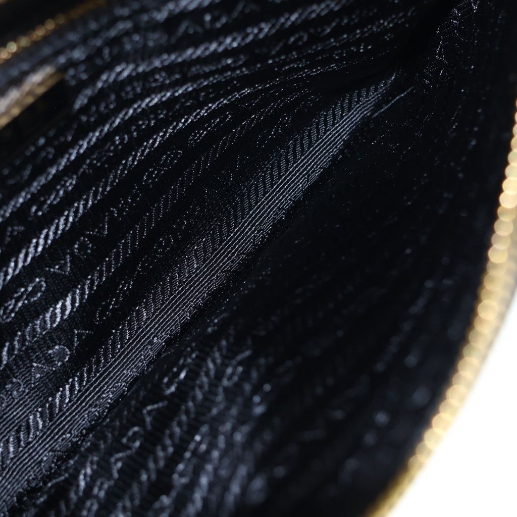 Prada Mini Shoulder Bag Black Leather Gold — view 7