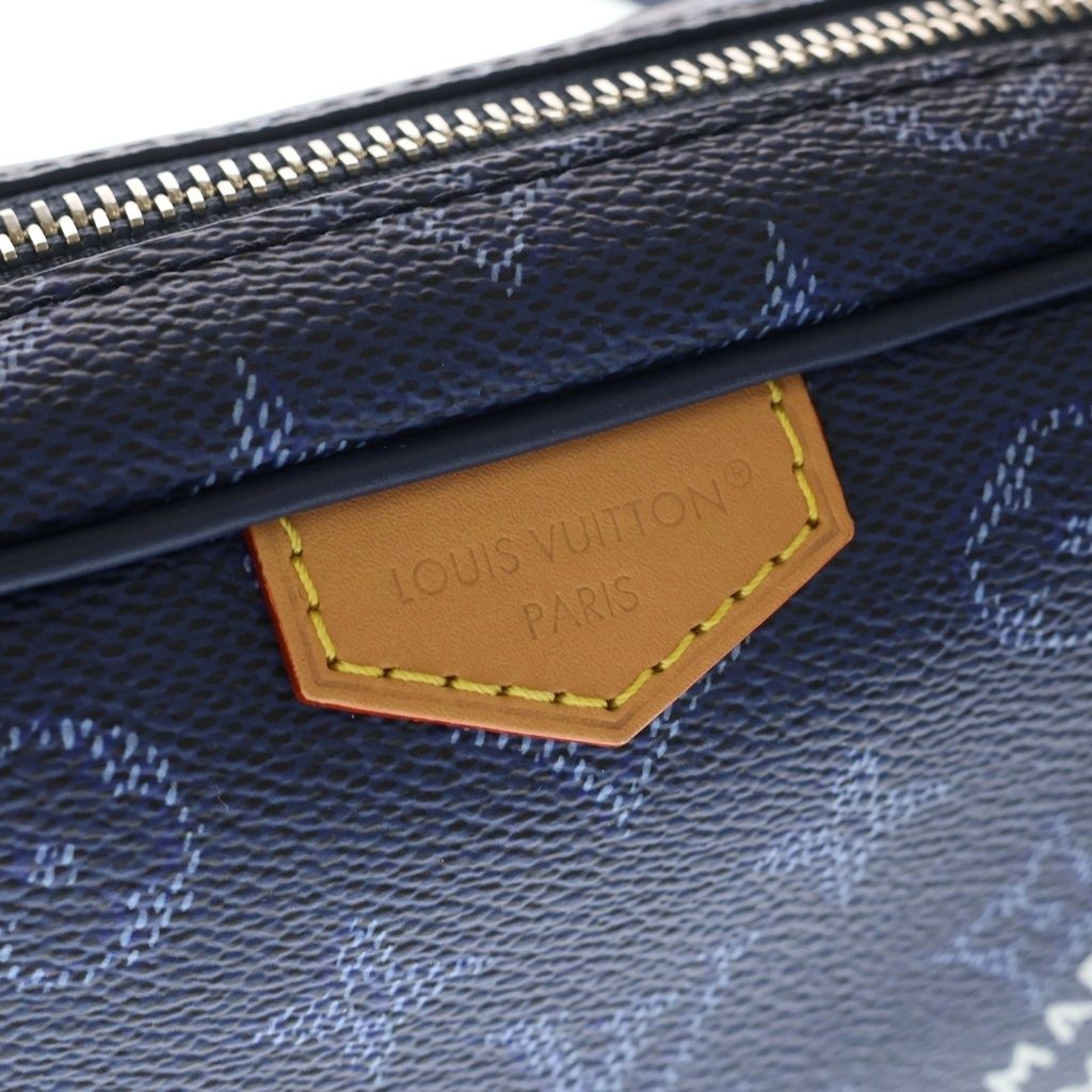 Louis Vuitton Monogram Heritage Trocadero Wearable Wallet Shoulder Bag Navy — view 6