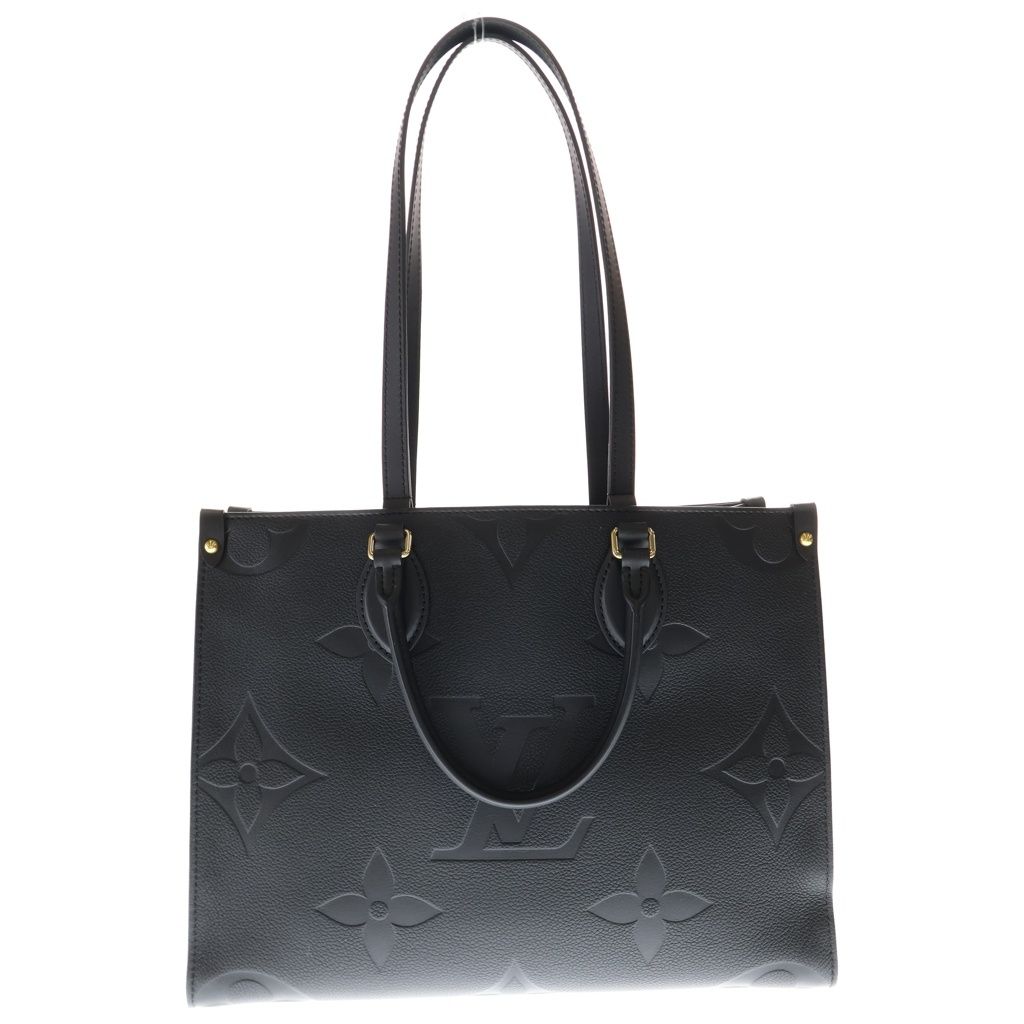 Louis Vuitton Monogram Empreinte On The Go MM Handbag Black Leather Gold — view 2