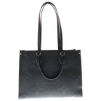 Louis Vuitton Monogram Empreinte On The Go MM Handbag Black Leather Gold — view 2