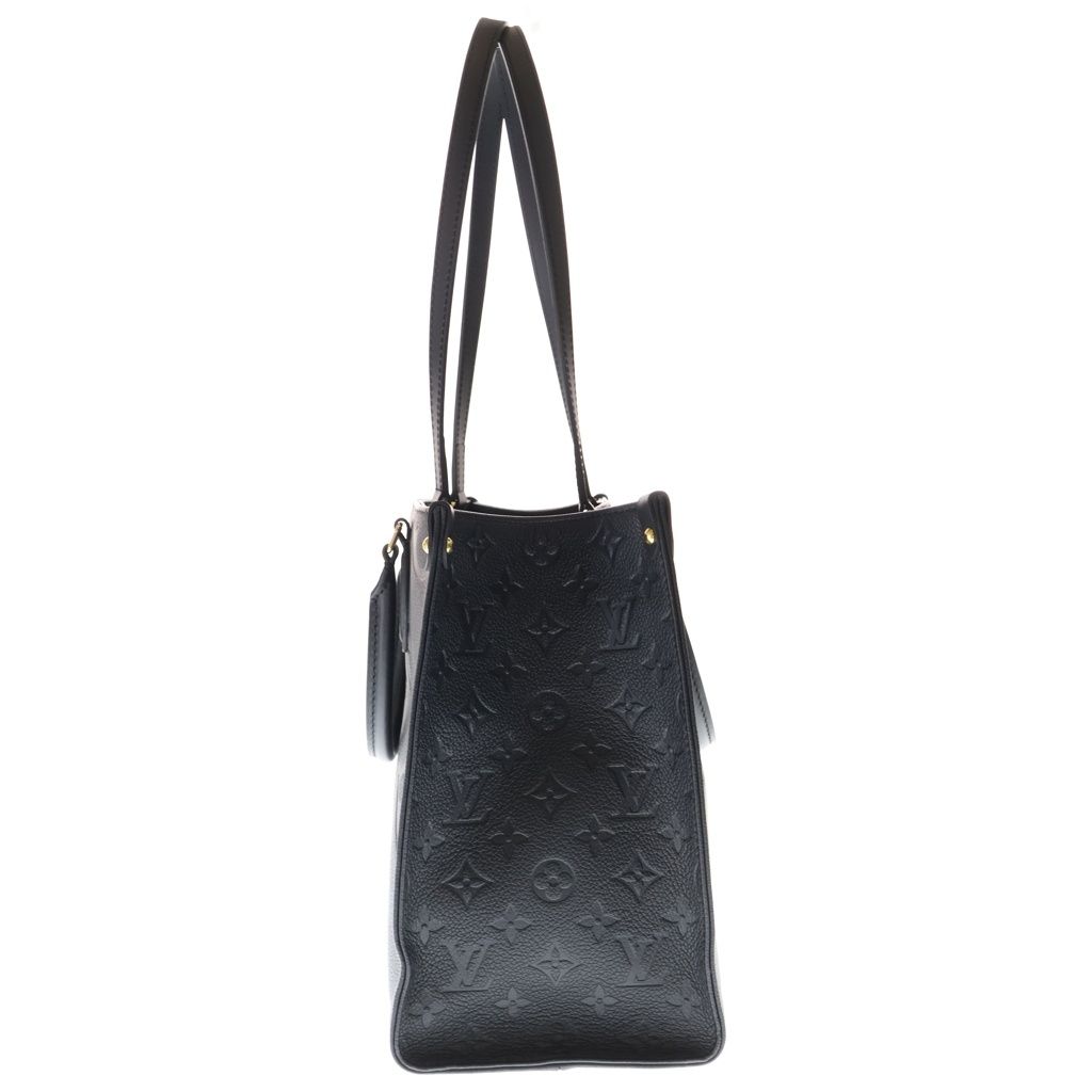 Louis Vuitton Monogram Empreinte On The Go MM Handbag Black Leather Gold — view 3