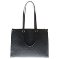 Louis Vuitton Monogram Empreinte On The Go MM Handbag Black Leather Gold