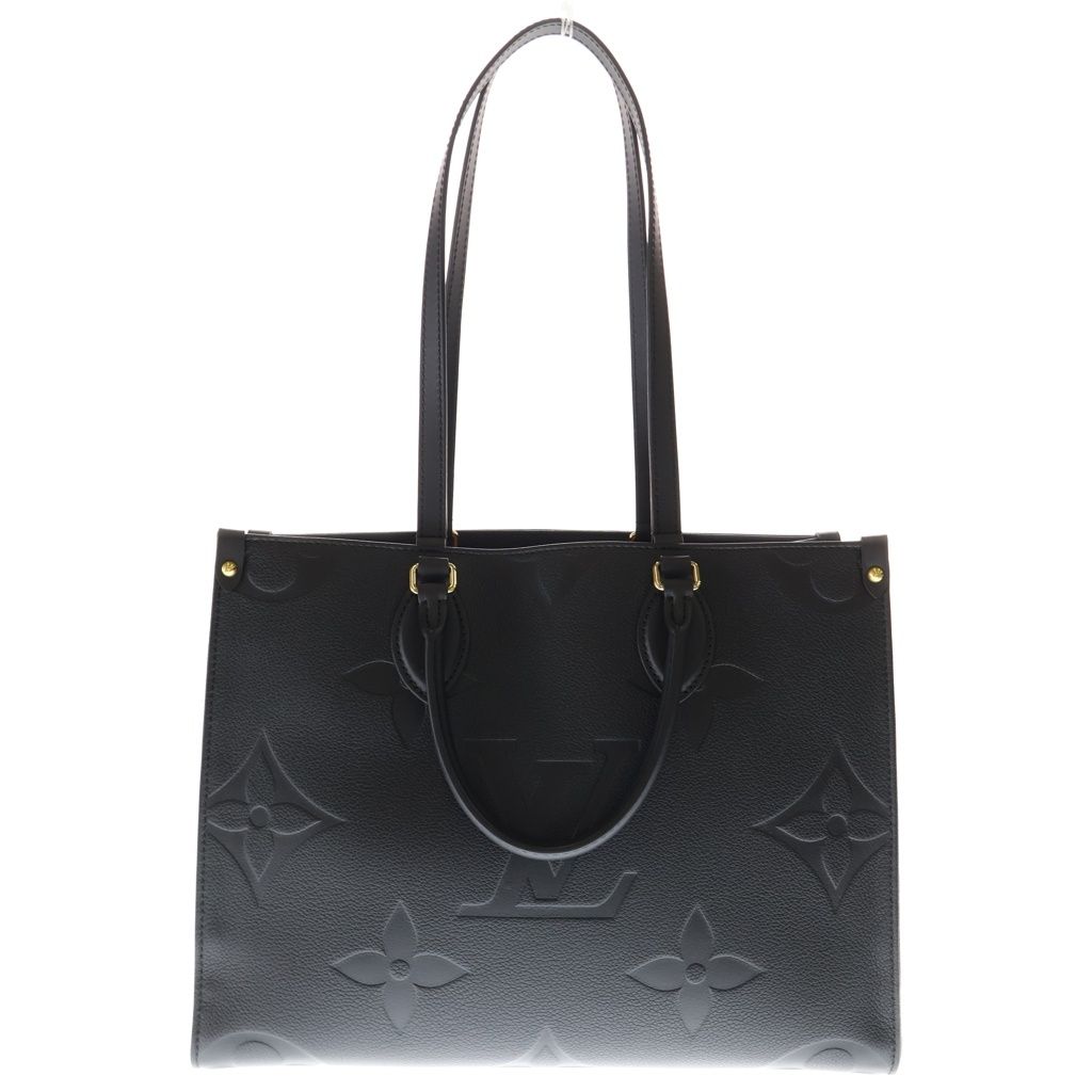 Louis Vuitton Monogram Empreinte On The Go MM Handbag Black Leather Gold