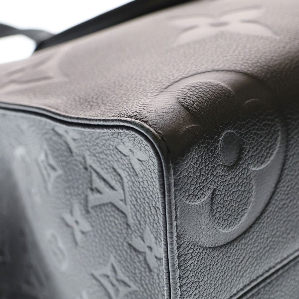 Louis Vuitton Monogram Empreinte On The Go MM Handbag Black Leather Gold — view 6