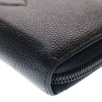 Chanel CC Logo Zip Around Wallet Black Leather — view 5