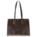 Louis Vuitton Monogram Giant Reverse On The Go MM Shoulder Bag Leather Brown