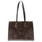 Louis Vuitton Monogram Giant Reverse On The Go MM Shoulder Bag Leather Brown