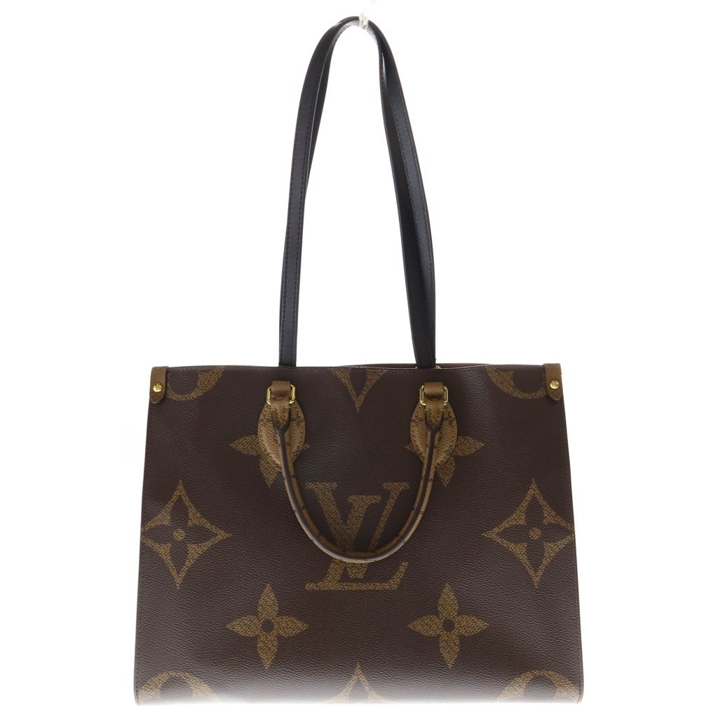 Louis Vuitton Monogram Giant Reverse On The Go MM Shoulder Bag Leather Brown