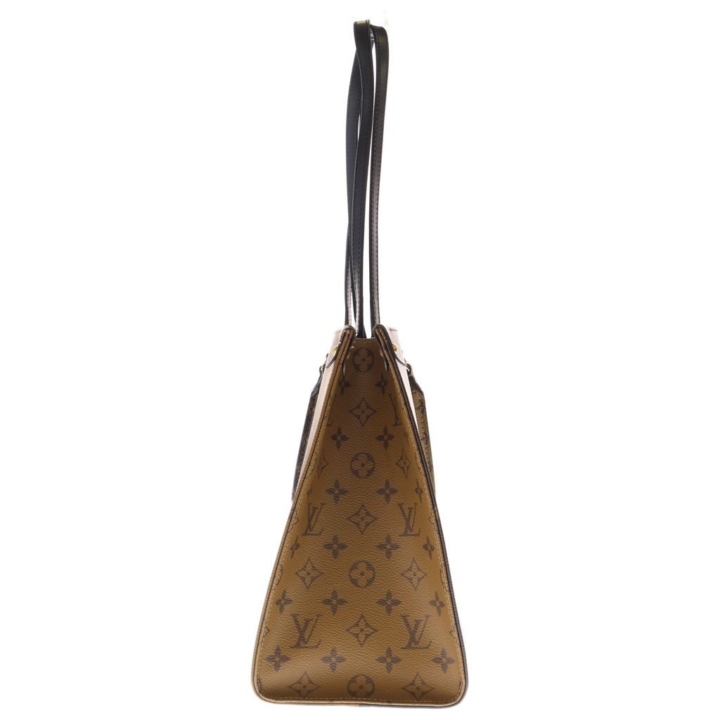 Louis Vuitton Monogram Giant Reverse On The Go MM Shoulder Bag Leather Brown — view 3